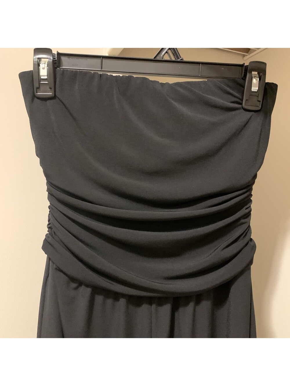 Black 00 White House Black Market Strapless Jumpsuit